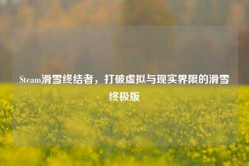 Steam滑雪终结者，打破虚拟与现实界限的滑雪终极版