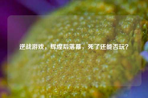 逆战游戏，辉煌后落幕，死了还能否玩？