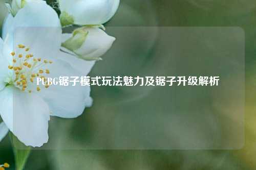 PUBG锯子模式玩法魅力及锯子升级解析